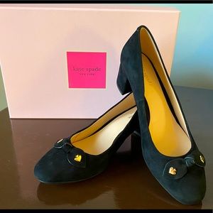 Kate Spade Black Suede Benice Pumps